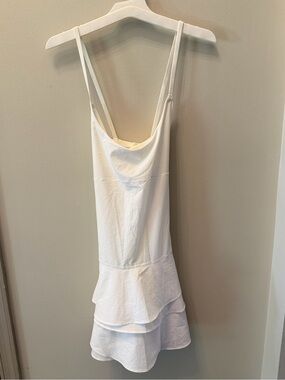 Offline By Aerie Real Me Maggie Ruffle Athletic Tennis Dress White XS New NWOT